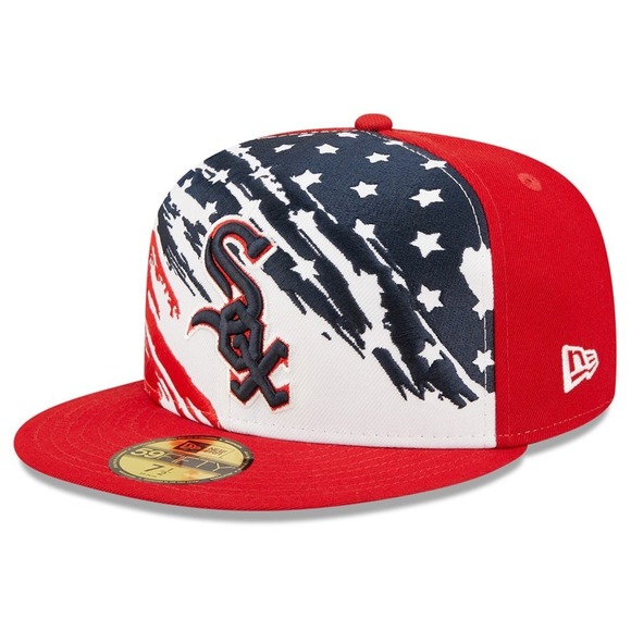 New Era Other - New Era 59FIFTY Chicago White Sox 4th of July Patriotic‎ Fitted Hat Red Sz 7 1/4